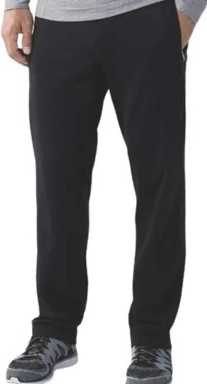 Lululemon Discipline Pants Straight Leg Mid Rise Stretch Drawstring Black Large